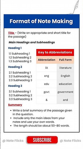 Note Making | Note Making Format | Note Making Class 11 | Note Making Kaise Banaye