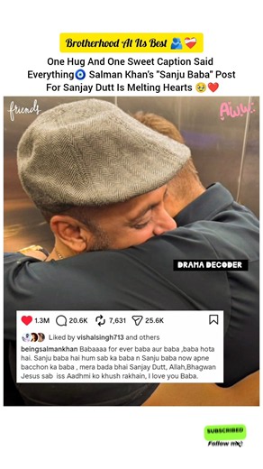 Brotherhood At Its Best🫂❤️‍🩹 #salmankhan #sanjaydutt #friendship #viralshorts