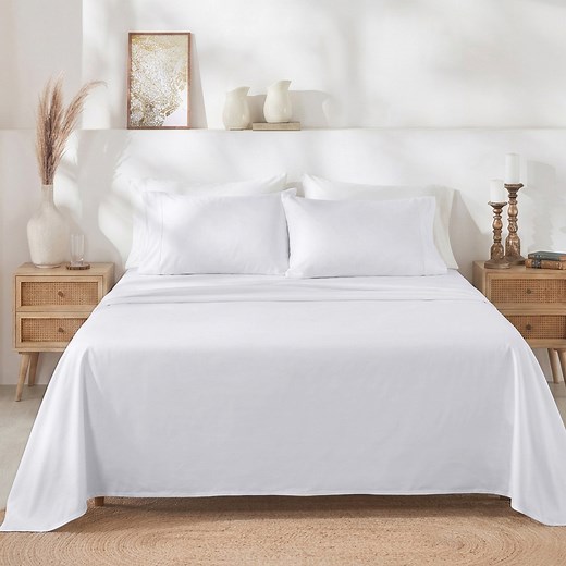 California Design Den 400 Thread Count 100% Cotton Sateen Queen Sheet Set - White