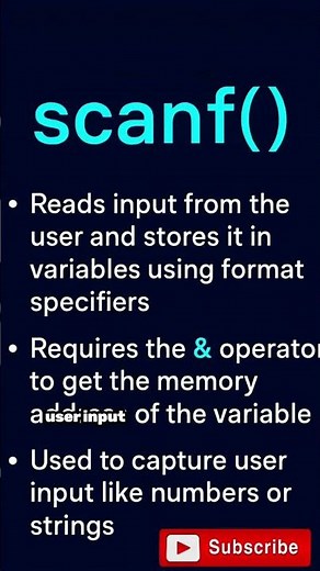 Learn C Input & Output in 60 Seconds | printf & scanf Tutorial
