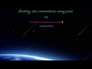 Creating a Mesmerizing Shooting Star Animation with CSS | CSS Animation Tutorial