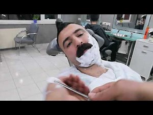 Asmr Turkish Barber Razor Beard Shave Brushing Massage No Talking (POV)