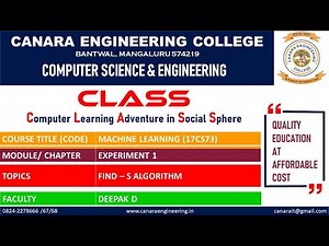 VTU ML LABORATORY (17CSL76) MACHINE LEARNING FIND-S ALGORITHM [EXPERIMENT -1] (L1)