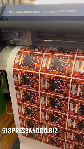 Roland vs540 printing custom labels for Mylar Bags!