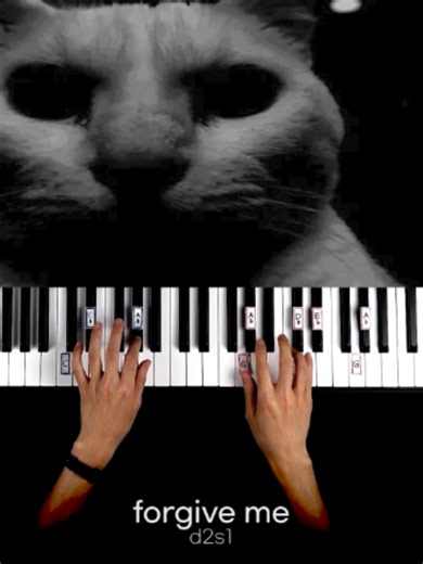 "forgive me - d2s1" Piano easy🎹 #fyp #tutorial #spooky #meme #horror | piano