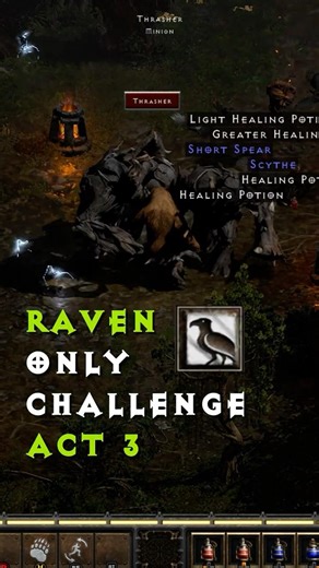 Diablo 2 - Beating Act 3 With ONLY Raven 🐦‍⬛