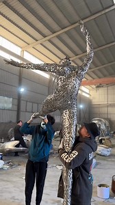 A beautiful display of human sculpture#DIY#art | Metal sculpture China