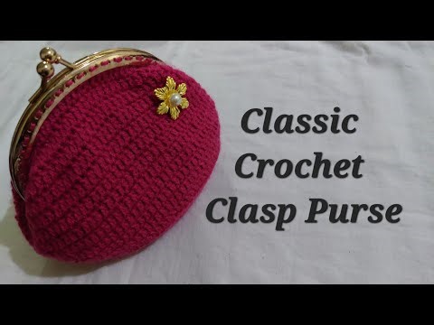 Classic Crochet Clasp Purse#clasp#purse#pouch#bag