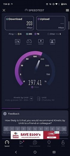 kinetic by Windstream Home Internet Speed Test aka uniti