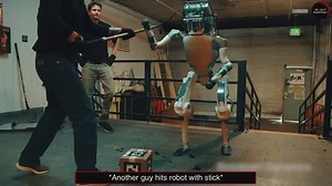 AI robot caught on cam fighting back at humans