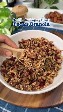 Pecan Granola || No Oil No Sugar Recipe