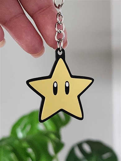 Mario Super Star Keychain