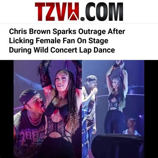 Chris Brown Sparks Outrage After Licking Female Fan On Stage During Wild Concert Lap Dance #chrisbrown #news #viral