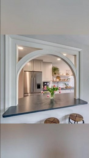 Super cute arch ideas for kitchens and living rooms 🧱😍💡.