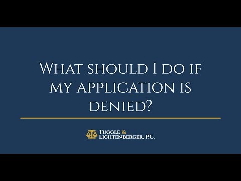 What should I do if my application is denied