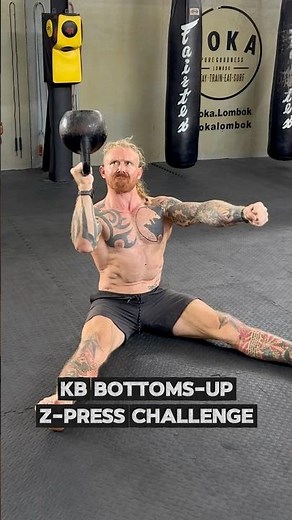 Control challenge — bottoms-up z-press (shoulder stability on steds)