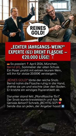 „ECHTER JAHRGANGS-WEIN?“ EXPERTE (61) DREHT FLASCHE — €20.000 LÜGE! 🍷