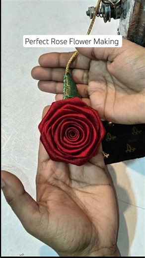 DIY : Perfect Rose Flower making from cloth | Tutorial | #short #rose #tutorial #roseflowermaking