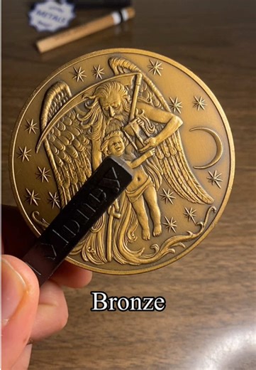 Bronze can sing and this one sounds clean. 6.85 rim thickness is about as thick as I’d go in the Pocket Pinger. If the pinger gets overstretched please see the training video on how to calibrate the pinger back down for smaller items. Here to help if any questions. Thank you *** If you or someone you know would like to test metals with a Pocket Pinger, they’re available on the link in the profile, Amazon, and eBay. Disclaimer: All the risks associated with pinching a coin in between your fingers