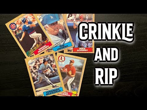 ASMR crinkles and scissor sounds | Baseball Card Pack Opening | Sports Card ASMR