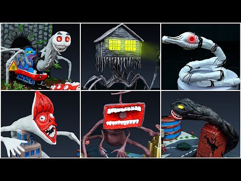 😱 ALL MONSTER Trevor Henderson Scariest Part 2 - Leovincible & Trevor Henderson Creatures with Clay