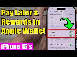 💳 iPhone 16/16 Pro Max: How to Enable or Disable Pay Later & Rewards in Apple Wallet | iOS 18 💰