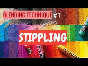 Oil Pastels blending technique #1|| Stippling