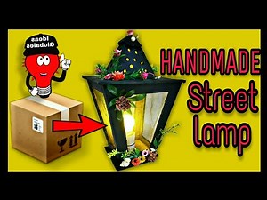 Street lamp made with cardboard | lantern decore | DIY | How to make Easy handmade lamp