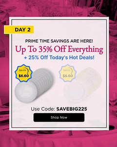 Tabletop essentials, on major sale. From napkins and runners to charger plates and more—this is your moment to stock up in bulk and save big. 🕛 Ends tonight at 11:59PM PT 🎯 Use code: SAVEBIG225 to shop smart. ➡️ Shop now! - https://tableclothsfactory.pulse.ly/sd1bi0ypv9 | TableclothsFactory