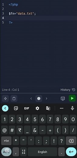 How to write a file using fwrite() function of file handling in PHP👍#php#filehandling #basicofcoding