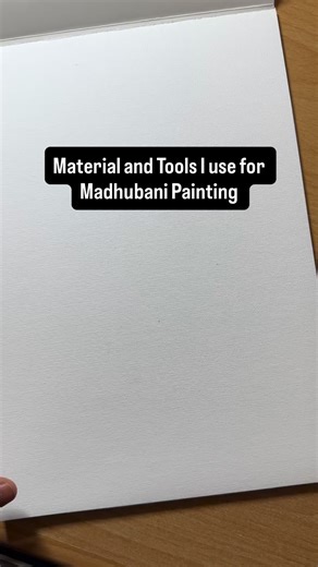 FolkTrends by Anushree Dutta on Instagram: "Materials & Tools I Use for Madhubani Paintings 1. Canvas Sheets – I use cut pieces from large canvas rolls or canvas sketch pads. I don’t recommend stretched canvases for Madhubani work, though canvas boards work well. 2. Round Brushes – Ideal for creating fine lines. Beginners can start with size 0 or 00, which are perfectly suitable for detailed work on canvas. 3. Handmade Paper – Traditionally used by many Madhubani artists and gives an authentic f