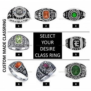 Custom Sterling Silver 925 Class Ring: Personalized Design - Etsy