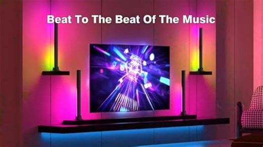 LED Lightbar 42cm, RGBIC Gaming Beleuchtung TV Hintergrundbeleuchtung, 270° Ambient Light Sync mit Musik, USB RGB Lampe mit App-Steuerung für PC, Monitor, Zimmer Deko (2 Stück)