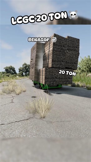 LCGC VS BEBAN GAK MIKIR 20 TON ☠️#beamngdrive #truk #bus