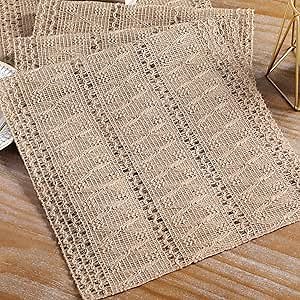 B-COOL Burlap Boho Table Runner: Woven Boho Table Runner Macrame Farmhouse Table Centerpieces for Dining Room Decor (13x108 Inches)