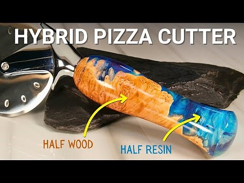 Turning a Hybrid Blank Pizza Cutter (Casting & Turning Demo)