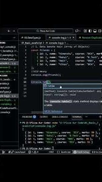 Stop Using console.log! 🛑 Use console.table() Instead | JavaScript Tips (Hindi) #bca #fullstack