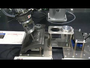 6-axis Epson Robot C4 Inspection of pressing force of workpiece by Force Sensor iREX2019 国際ロボット展2019