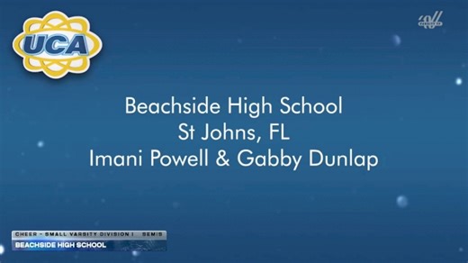 Beachside High School [2026 Cheer - Small Varsity Division I Semis] 2026 UCA National High School Cheerleading Championship DI