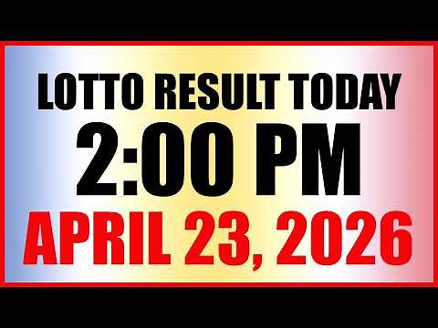 Lotto Result Today 2pm Draw April 23, 2026 Swertres Ez2 PCSO
