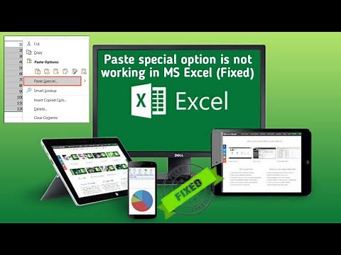Paste Special Option is Not Working in MS Excel Fixed