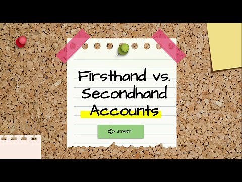 Firsthand and Secondhand Accounts Mini Lesson l Elementary- Guided Practice- Educational Video