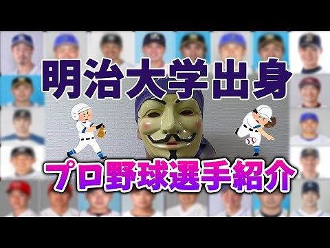 【明大】明治大学出身のプロ野球選手紹介【野球】