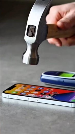 Hammer vs iPhone vs Nokia 😳 | Unbreakable Test! #iphone #nokia #durability #cartest
