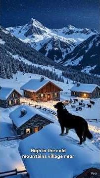 A brave dog stood between danger and his family When a snow leopard came to attack he didnt run away