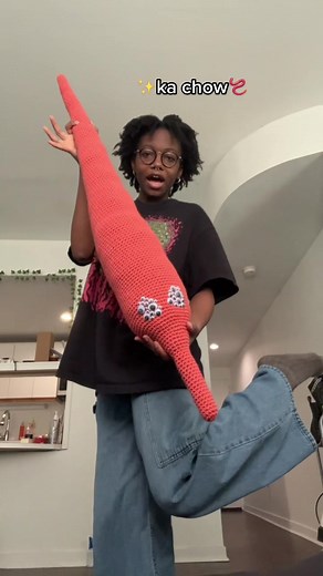 Giant Crochet Worm on a String DIY