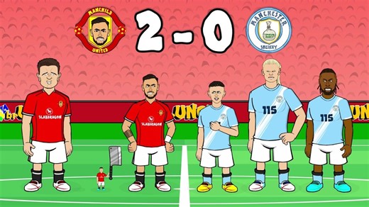 VIDEO: Manchester is red! 442oons recreates Man Utd's 2-0 win over City as Erling Haaland has a sulk & Sir Alex Ferguson does The Griddy | Goal.com Malaysia