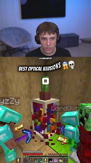 The Best optical illusions 😱💀 (Ip: DonutSmp.net) #drdonut #donutsmp #fy