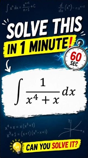 Can You Solve This Hard Integration in 1 Minute? 😱 #math #integration #calculus #shorts