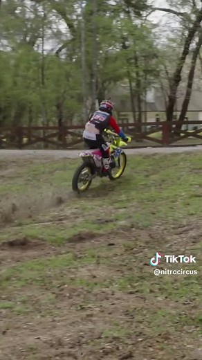 Travis Pastrana riding the RM Zilla across a pond 💦 @channel 199 | Travis Pastrana
